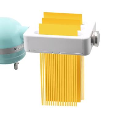 Imagem de Wiselet Máquina de macarrão 3 em 1 para batedeira KitchenAid branca