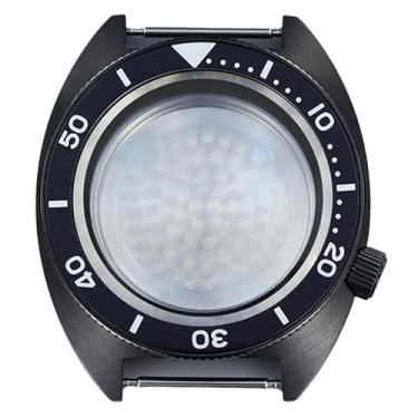 Imagem de FEIYASHI Relógio de vidro safira de 41 mm 10 ATM para NH35 NH34 NH36 Movimento Skx Modificado Abalone Peças de relógio, NH35 34 36 38 Movimento + anel capítulo preto escuro 5, Caixa de relógio de luxo