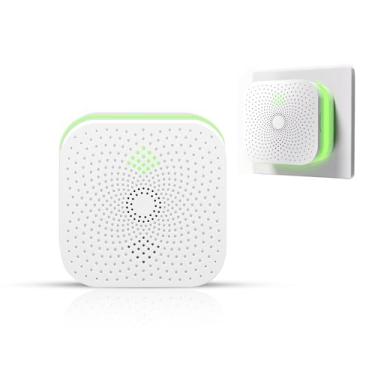 Imagem de WeGoIOT Detector de gás natural para casa e cozinha, detectores de vazamento de gás metano RV com alarme visível e audível, instalação plug-in, branco