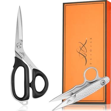 Imagem de Tesoura de tecido tesoura de costura personalizada tesouras de moldagem integrais multiuso para corte de tecido, couro, costura confortável, aderência confortável, tesoura profissional de pano afiado