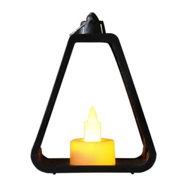 Imagem de Rrlihjgu Lanterna de LED de Vela de Natal - Iluminação com Baterias para Jardim com Alça | Lanternas Decorativas Natal Para Parapeito Corredor Quartos | Exterior Interior Jardim