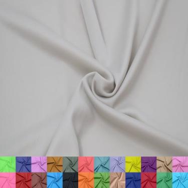 Imagem de Stylish Fabric Tecido interloque 100% poliéster – Malha dupla macia – 152 cm de largura – Leve 107 GSM – Ideal para vestuário, roupa ativa, forro e bricolage – Vendido por The Yard, Stone #150-311 5