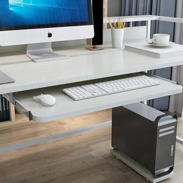 Imagem de Bandeja De Gaveta De Teclado 54 Cm / 60 Cm / 70 Cm Acessórios De Mesa Para Móveis Ternos Rack De Madeira De Hardware Sob A Mesa Bandeja De Teclado De Plataforma Ajustável, Maple, 60x27cm