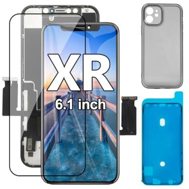 Imagem de EFAITHFIX Tela LCD de substituição para iPhone XR 6,1 polegadas, montagem de moldura Full HD, digitalizador de tela sensível ao toque 3D (A1984, A2105, A2106, A2108) com adesivo à prova d'água