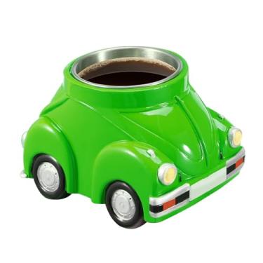 Imagem de ZFLYCANP Caneca de café em forma de besouro de resina, xícara de café semicaminhão de formato único, novidade feita à mão, divertida, imaginativa, besouro, bug, caneca de café para cozinha, garagem