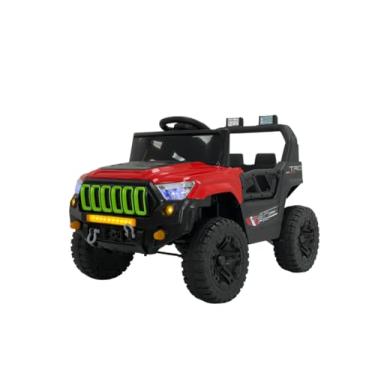 Imagem de Bang Toys - Jipe Elétrico Infantil Titan XR 12V - com Portas que Abrem, Luzes de LED, Sons, Entrada USB/MP3, Controle Remoto - Suporta até 30kg - Cor Vermelho
