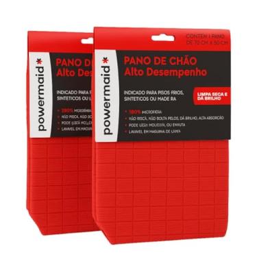 Imagem de Conjunto 2 Panos De Chão 100% Microfibra Grande Alta Absorção 70x50 Cm