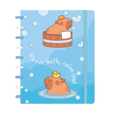 Imagem de Caderno de Discos Iscool Inteligente Flex M Capivibes Spa Azul