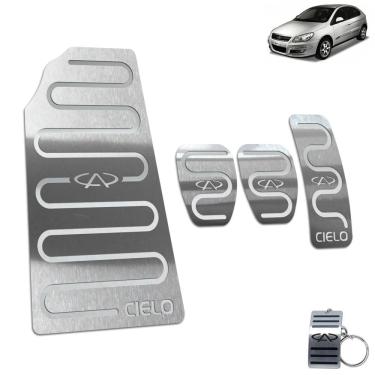 Imagem de Pedaleira + Descanso Chery Cielo Manual 2010 Até 2013 Inox