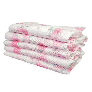 Imagem de Kit 5 Fralda De Pano Minasrey 60X60Cm Estampada Feminino