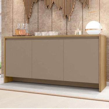 Imagem de Balcão Buffet Meia-Praia 3 Portas 1 Gaveta Hannover/Fendi - Pnr Móveis