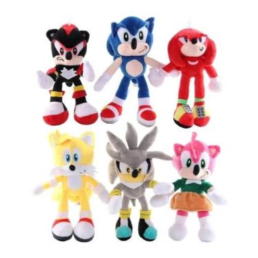 Imagem de Conjunto de brinquedos de pelúcia Sonic and His Friends para crianças 