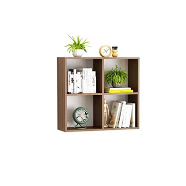Imagem de AKALNNB Estante de livros separação estante prateleira de parede prateleira de parede de madeira decoração de parede estante montada na parede armário de parede divisória de casa estante S