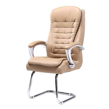 Imagem de Computador com encosto alto de couro PU arco de escritório estilo corrida de pés almofada dupla computador ergonômico para escritório sala de reuniões