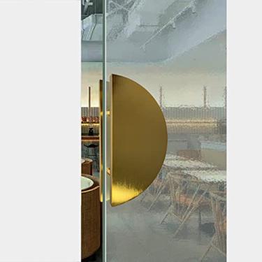 Imagem de Puxador de porta redonda de 1/2, ferragens de maçaneta de vidro de celeiro de alumínio de dois lados, barra de apoio de porta deslizante push pull para portão de madeira (cor: branco, tamanho