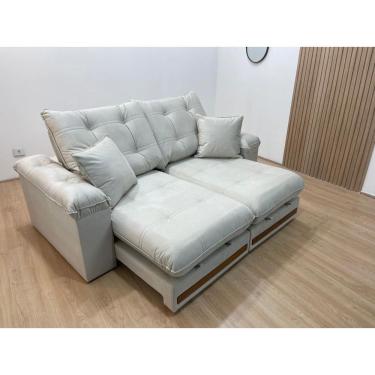 Imagem de Sofá Retrátil Reclinável 2,10 m Bege B015 Gael