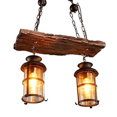Imagem de YQSLQZZ Luminária pendente industrial com abajur de vidro lustre vintage para sala de jantar, iluminação suspensa acima da mesa de jantar, para bar, cozinha, ilha, café, altura ajustável