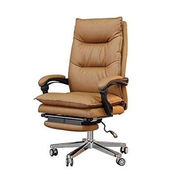 Imagem de Mesa de escritório giratória ajustável executiva com apoios de braços, suporte lombar, design ergonômico, suporte para pescoço e lombar, ajustável, costas altas