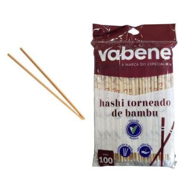Imagem de 100 Hashis Bambu Natural Descartável - Vabene