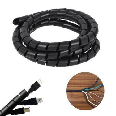 Imagem de Kit 03 Organizador Fios e Cabos 01 Metro Preto com Aplicador - STARTOO