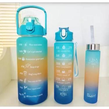 Imagem de Garrafa Motivacional 3x1 - Squeeze Galão , Verde
