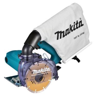 Imagem de Serra Mármore 125mm 1450W 12000 RPM Industrial com Coletor de Pó Disco Chave 4100KB 220V Makita