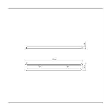 Imagem de Barra Magnética para Facas Tramontina Plenus em Polipropileno e Aço Inox 38 cm