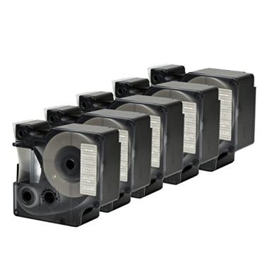 Imagem de 5PK Compatível D1 refil 53720 branco em fita de substituição de cartucho de fita transparente 2,5 cm x 23 pés