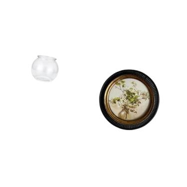 Imagem de Fenteer Vaso Elegante E Transparente para Aquário com Moldura de Resina em Europeia Antiga para Peixes Pequenos E Decoração Retrô para Mesa de Escritór