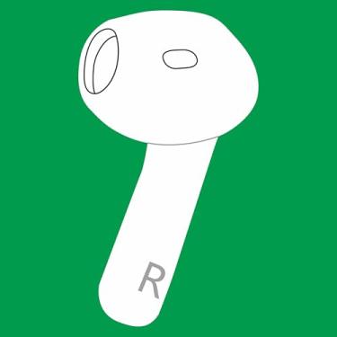 Imagem de Substituição de fones de ouvido Genius One Right A3050 A3053 A3054 para Air Pod (4ª geração), apenas um lado direito, compatível com capa de carregamento original AirPods 4 A3058 (não é compatível com