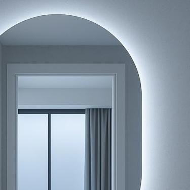 Imagem de Espelho Oval Iluminado Banheiro Quarto Sala 80 X 50 Cm Led Quente E Frio(Led Frio)