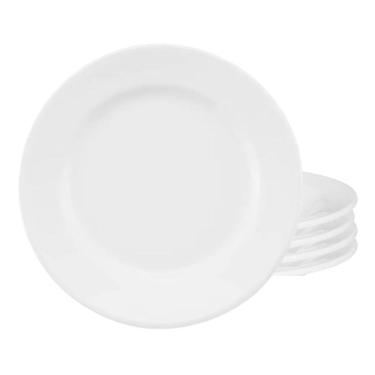 Imagem de Jogo De Pratos Fundos Kit 4 Peças 23Cm Branco Com Aba Oxford