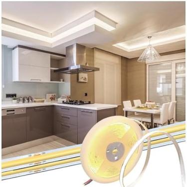 Imagem de Fita LED 5M 10M 15M DC12V 320LEDs/M Alta Densidade Super Brilho Flexível com Fonte Inclusa para Decoração (10 METRO,4000K BRANCO NATURAL)