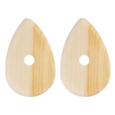 Imagem de Generic 2 peças de costelas de cerâmica 10,3 cm x 6,5 cm ferramentas de escultura de cerâmica de argila de madeira para acabamento, modelagem e suavização, remoção de marcas de dedo