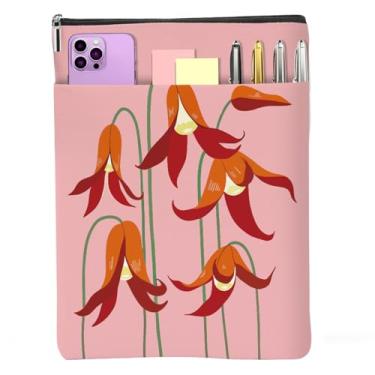 Imagem de Livros florais amantes presentes à prova d'água flor livro manga livro botânico livro protetor com zíper e bolso frontal livros capa capa capa para mulheres dela professor aniversário acessórios