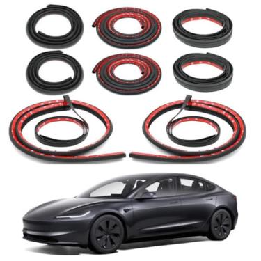 Imagem de Fita de Vedação para Portas do Tesla Model 3 Highland 2025-2026, Vedação de Borracha para Carro, Isolamento Acústico, Redução de Ruído do Vento, Kit de Isolamento Acústico