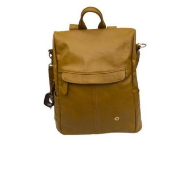 Imagem de Bolsa De Couro Mochila Feminina Legítimo Luxo Passeio Faculdade - Gaio