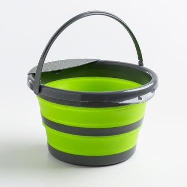 Imagem de Balde Dobrável Multiuso, Redondo, Retrátil, 4 Litros, com Alça para Limpeza e Armazenamento, Cores sortidas