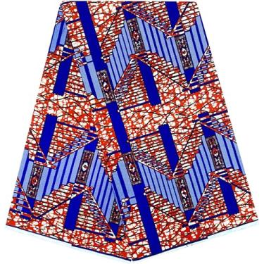 Imagem de Shenbolen 6 jardas tecidos africanos Ankara impressão de cera africana Dashiki (A44, 10 jardas)