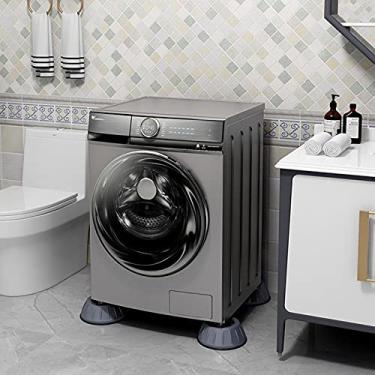 Imagem de 4 peças de almofada de máquina de lavar, pés de borracha à prova de choque para máquina de lavar e secar, geladeira, mesas, cadeiras, sofás (8 cm)