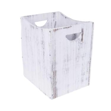 Imagem de Bothyi Lixeira Pequena Lata de Lixo Retangular Portátil Madeira Leve Lixeira de Reciclagem Cesta de Lixo para Decoração Cozinha perto de Mesa Banheiro, 30x25x35cm