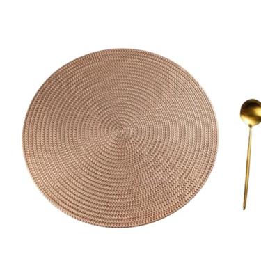 Imagem de Jogo Redondo 4 Até 8 Peças Mesa REDONDO 38cm Descanso De Prato(ROSE,KIT 4)