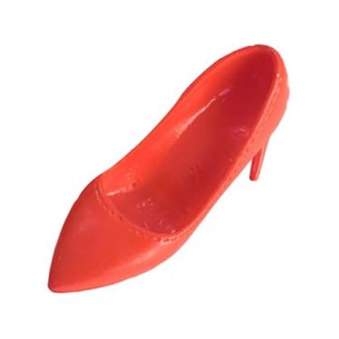 Imagem de harayaa Sapatos de salto alto em escala 1:6, bico fino, calçado clássico, confortável e elegante, scarpins de bico fechado para bonecas de 30 cm (12