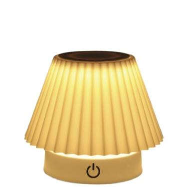 Imagem de Abajur de Mesa Recarregável Retrátil em Aço, Luminária Led USB Com Luz Branco Quente Ajustável Sem Fio Design Moderno(Branco(L1251),1uni)