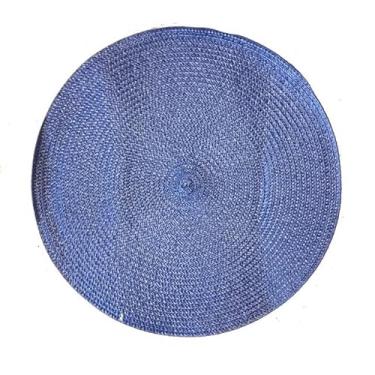 Imagem de Kit 4 Peças Jogo Americano Redondo Sousplat Cozinha Jantar Descanso De Prato Sousplat Cozinha(Azul/Roxo)