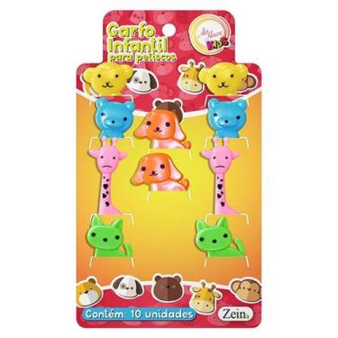 Imagem de Conjunto Garfinho Bichinhos Coloridos Petisco Lancheira - Art House