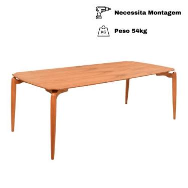 Imagem de Mesa Malibu em Madeira Maciça com Tampo Lâminado 220x100 - Fassina, Am