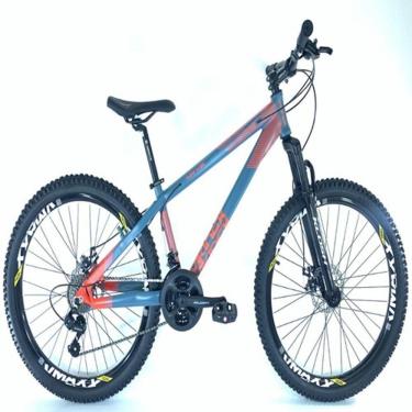 Imagem de Bicicleta Vikingx Aro 26 X-35 Vmaxx Câmbios Shimanos 21v Azul Petróleo