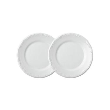 Imagem de Jogo 2 Pratos Rasos Pomerode Brancos 25,6 Cm Porcelana Schmidt