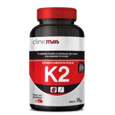 Imagem de Vitamina K2 30 Cápsulas 500mg Clinicmais
